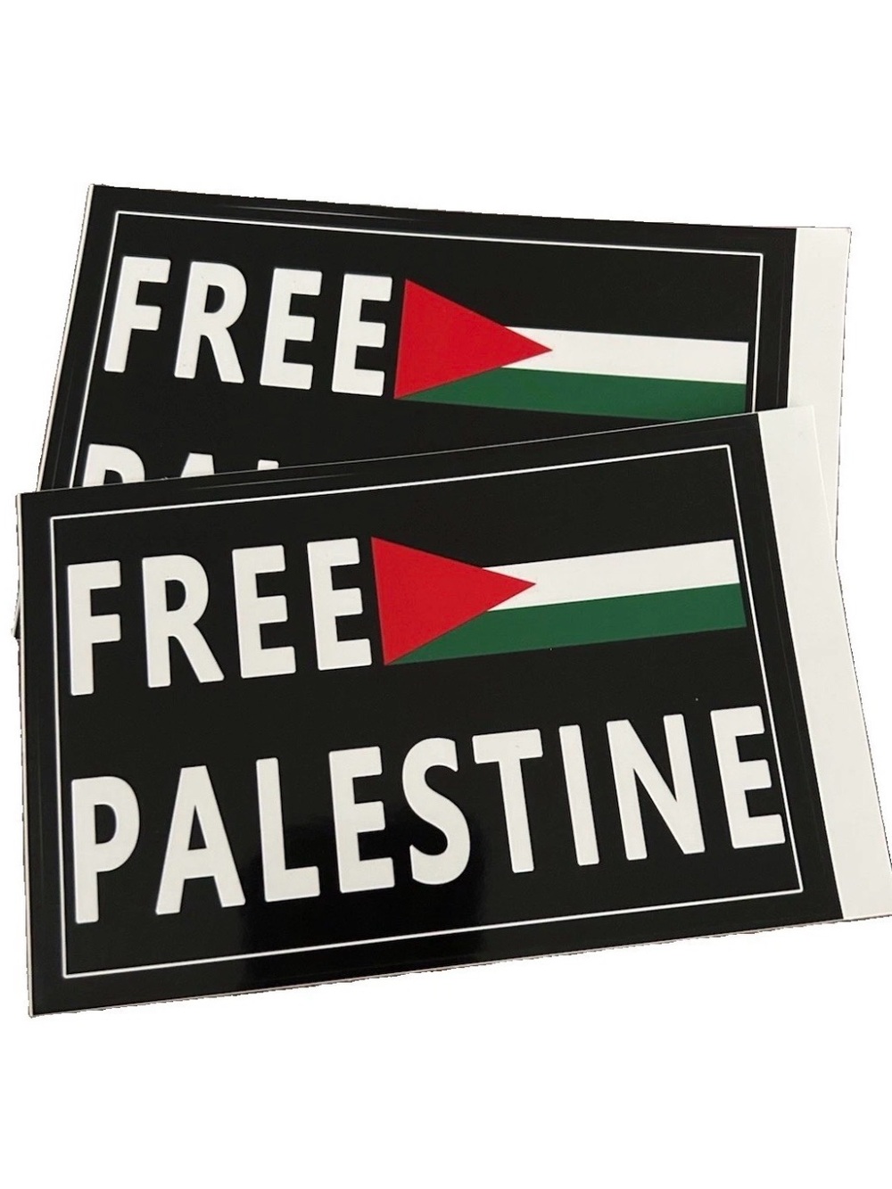 FREE PALESTINE Stickers 2-Pack 3.5” x 5” Palestine Flag Decal Political Activism